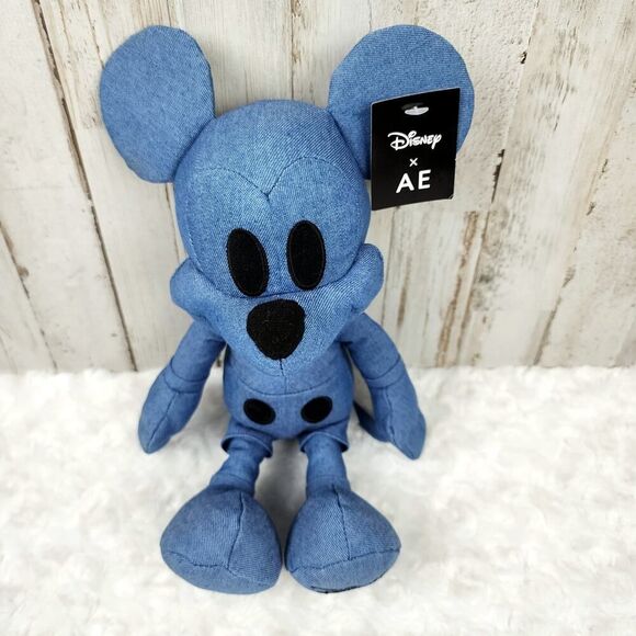 Disney and American Eagle Denim Mickey Mouse Plush Doll Blue - Picture 7 of 7